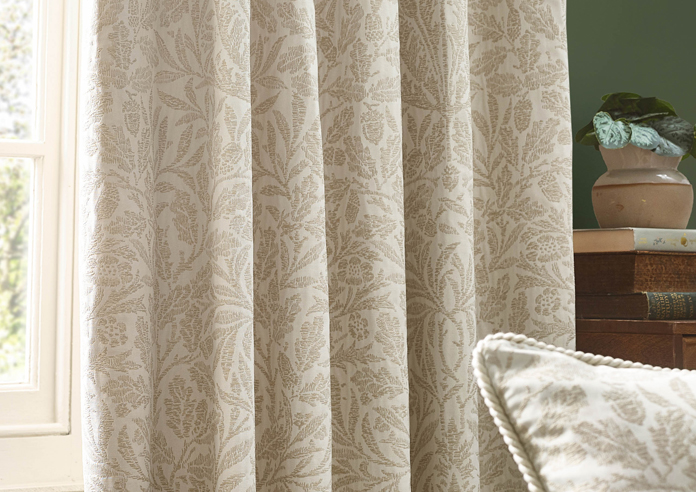 Acorn Tonal Pencil Pleat, Ivory - Ready Made Curtains - Image 5